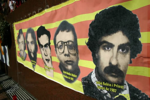 Fotografies de màrtirs catalans (Foto: Bernat Ferrer)