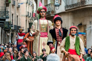 Passejada dels OriolsRetaule de Sant Josep Oriol. Foto: Associació d'Amics dels Gegants del Pi