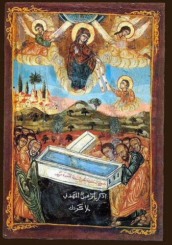 Icona copta de la Dormició de Maria