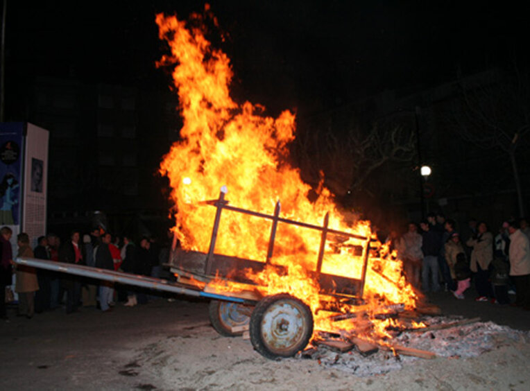 Cremada del carro a Organyà