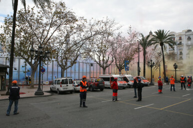 La mascletà des de primera línia